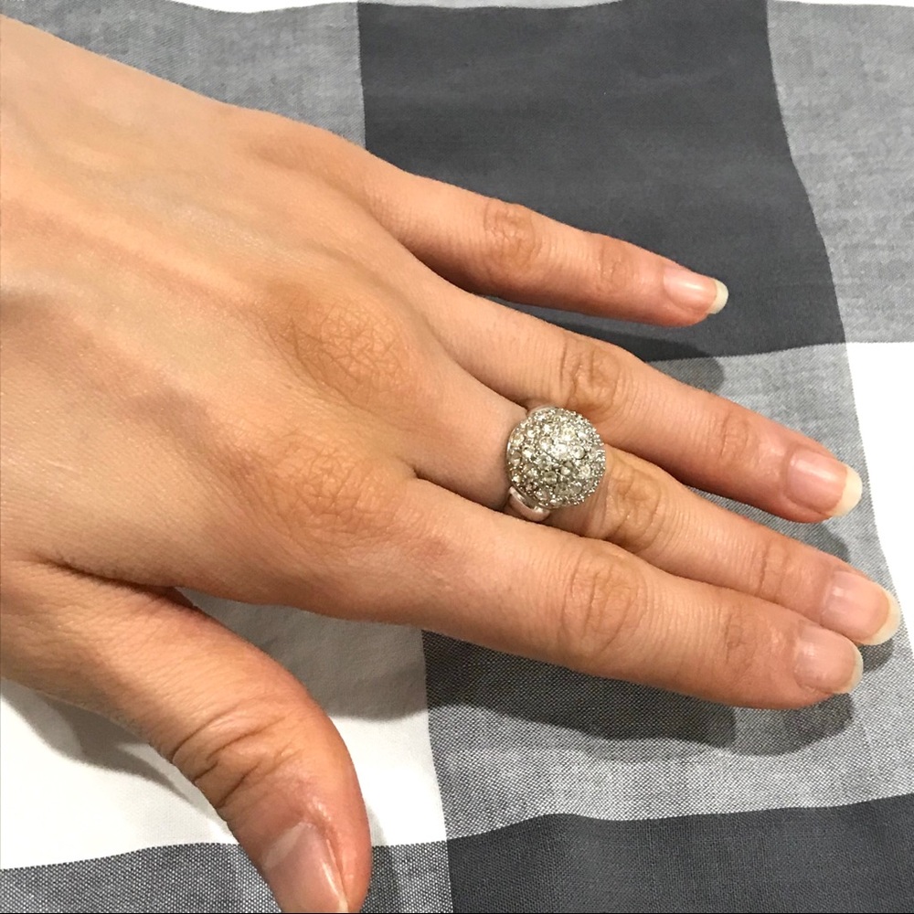 Sparkle Dome 925 Silver ring- Size 5.5